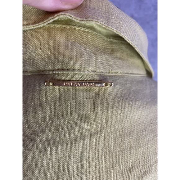 Urban Haus Women’s Size S Linen Shirt, Long Sleeve Button Down, Ochre Yellow - Picture 6 of 9